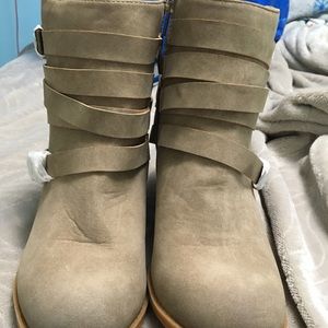 Tan suede boots